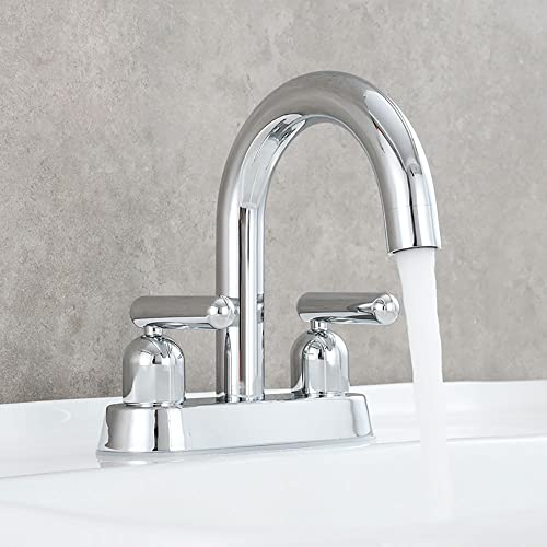 Robinet de lavabo de salle de bain mélangeur central à 2 trous en laiton