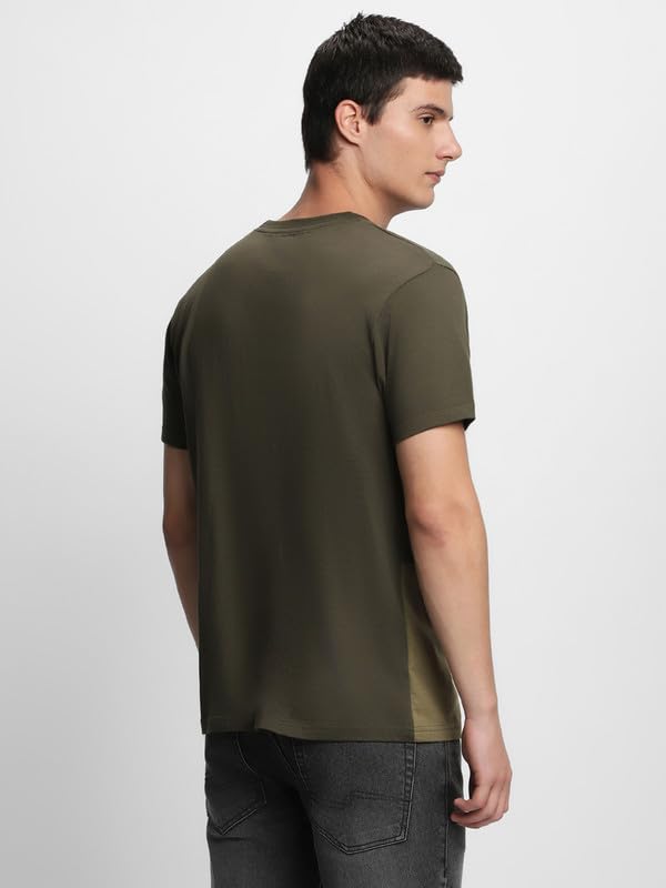 Image of Dennis Lingo Men's Cotton Round Neck Tshirt, Slim Fit Half Sleeves