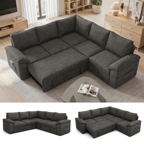 85 Inch Modular Sectional Sleeper Sofa