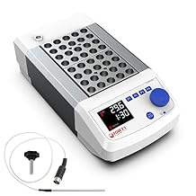 4Es USA Dry Bath Incubator - 2 Block Programmable Lab Dry Bath Incubator, Dry Block Incubator with PT1000 Sensor, Digital Dry Rack Heater with Max Temp. of 150 C - Blocks not Included