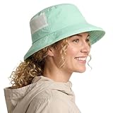 TOP-EX UPF 50 Sonnenhüte Damen mit Pferdeschwanz, Breiter Krempe Fischerhut für UV-Schutz, Wasserdicht regenhut, Kinnriemen, Atmungsaktiv Sommer-Mesh, Faltbar, Safari, Strand, Gärtner, Mintgrün M