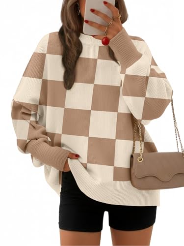 EFAN Women's Oversized Sweaters 2025 Fall Crewneck Batwing Sleeve...