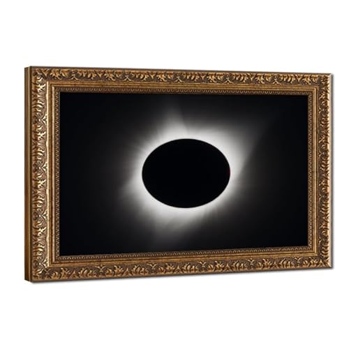 Impression sur toile éclipse solaire 2017 de haute précision avec cadre bois
