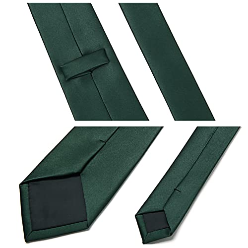 Junmeisi Men's Ties Solid Pure Color 3.15" (8Cm) Necktie Green Ties For Men #TOP3