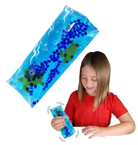 Wiggly Jiggly - Tortuga Marina de Deluxebase. Juguete de Serpiente de Agua Grande y súper Blando con Figuras de Tortugas Marinas. Juguetes sensoriales Ideales para el Autismo y el TDAH