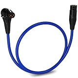LyxPro Balanced XLR Cable Premium Series Microphone Cable, Speakers and Pro Devices Cable, 1.5 Ft RA