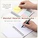 Janlaugh 100 Pcs Mental Health Gifts for Women Men Self Care Items Bulk Include 50 Mental Health Notebooks with Sticky Note 50 Positive Pens Affirmation Journals Wellness Gifts for Coworker Student