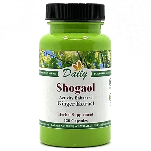 Daily Manufacturing 6-Shogaol (derived from 6-gingerol, Non-GMO Ginger Extract) 120 Vegetarian Capsules