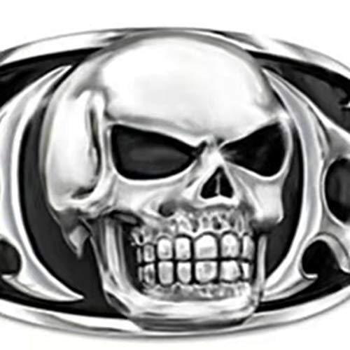 Skull Ring For Men, Gothic Demon Skull Head Ring, Punk Rock Skull Totem Ring, Vintage Black Eye Skull Bone Amulet Ring, Hip Hop Halloween Biker Ring, Viking Skull Jewelry Gift For Men Boys (10) #TOP3