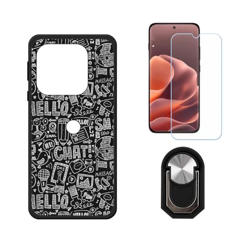 BMPNLSZ �K�p Motorola Edge 70 Pro�p+HD�����K���X�ɓK�����ėpTPU�P�[�X�A�V���J�Q���P�[�X�o���p�[�ی�o�b�N�P�[�X-�ɓK����9�d�x�X�N���C�u�h�~�X�N���[���v���e�N�^(6,78") + ���O���\�Ŕėp�I��360�x��]�\��