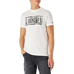 Springfield Camiseta Ramones Matricula T-Shirt à Manches Courtes, Marfil, XL Homme - Les Beatles, Paul McCartney, John Lennon, RIngo Starr, George Harrison