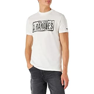 Springfield Camiseta Ramones Matricula T-Shirt à Manches Courtes, Marfil, XL Homme - Les Beatles, Paul McCartney, John Lennon, RIngo Starr, George Harrison