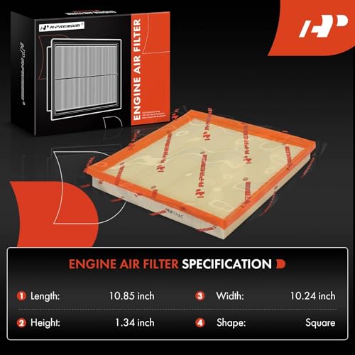A-Premium Engine Air Filter Compatible with BMW F10 G30 530i, 530i xDrive, 535i, 535i GT, 535i xDrive, 640i, 640i xDrive, 740i, 740Li, X3, X4, X5, X6, 2008-2019, Flexible Panel by A-Premium - Image 2