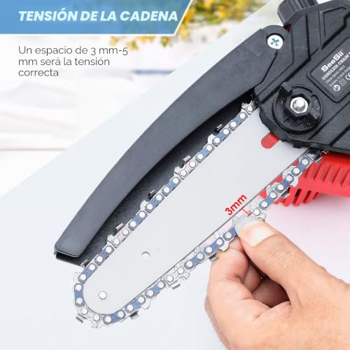 Cadena de motosierra de 8 pulgadas para poda de árboles frutales y limpieza de ramas en huertos 6