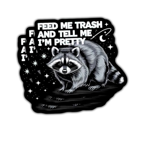 Feed Me Trash Raccoon Sticker 3