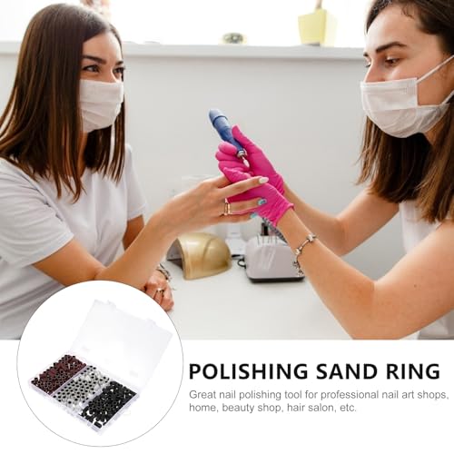 SHOWERORO 210pcs Juego de Anillos para Pulido de Uñas miniatura 3