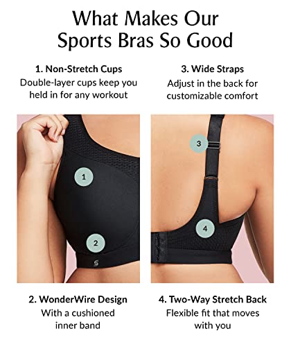 Glamorise Womens Hi-Impact Underwire Underwire #9066 Sports Bra, Café, 36C Us #TOP6