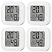 Produktbild Luftfeuchtigkeitsmesser Thermometer Innen, 4 Stück LCD Digital Thermometer Hygrometer Gauge, Mini Thermo-Hygrometer für Babyzimmer Wohnzimmer Büro Gewächshaus