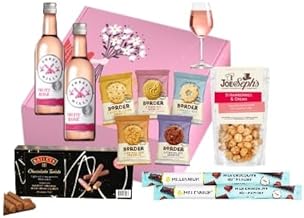 Luxury Hamper for Her – Includes Rosé Wine, Cookie Biscuits, Baileys Chocolates and Popcorn- Gift for Mother’s Day, Valentine’s Day and Special Treats.