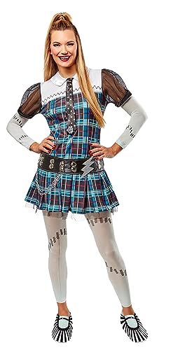 Rubies Costume Frankie Stien Classic per bambina, Vestito e clip per cappello, Monster High ufficiale, per Carnevale, Natale, Compleanni, Feste e Halloween