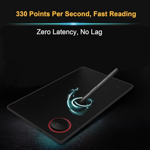 Tableta gráfica Cuifati, con lápiz digital de 8192 niveles de presión y teclas de acceso rápido, para dibujo, escritura y enseñanza en línea en PC miniatura 4