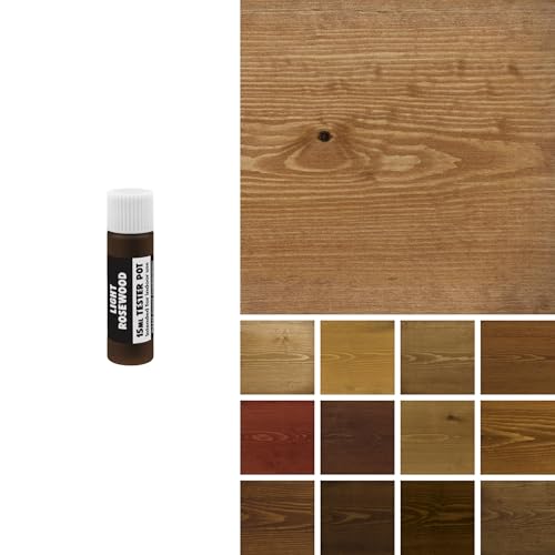 Littlefair's Lazura do drewna 15ml Zestaw próbny - Lazura do drewna do pomieszczeń - Lazura do drewna dla naturalnego rysunku drewna - Wodna farba do drewna - Szybkoschnąca i przyjazna dla środowiska