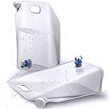 Generic001 2 Stück Wasserkanister Faltbarer 10L, Tragbar Faltkanister Wasserbehälter Trinkwasser mit Wasserhahn, Perfekt für Camping, Wandern, Klettern oder andere Dinge im Freien
