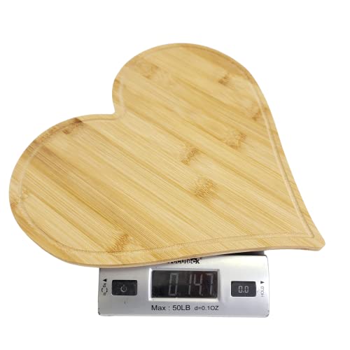 Bulk 12" Heart Shape Plain Bamboo Cutting Boards With Juice Groove ( Set Of 12 ) | For Customized Engraving | Wholesale Premium Blank Board #TOP5