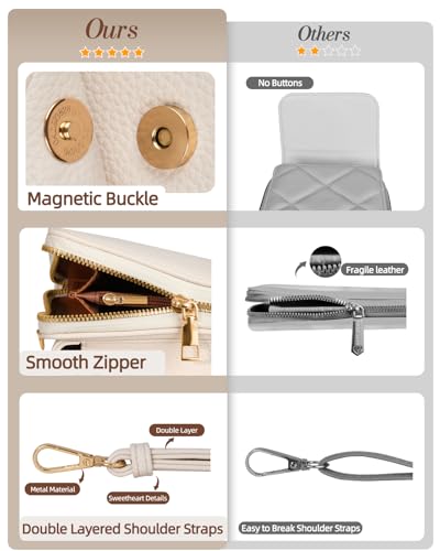 Miss Adola Cell Phone Purse Crossbody Bags for Women - Cute Design Leather Cellphone Bag Small Cross Body Bags Wallet Purses Trendy Aesthetic Pouch for iPhone with Adjustable Strap, Daisy Miss Adola Cell Phone Purse Crossbody Bags for Women - Cute Design Leather Cellphone Bag Small Cross Body Bags Wallet Purses Trendy Aesthetic Pouch for iPhone with Adjustable Strap, Daisy - Image 5