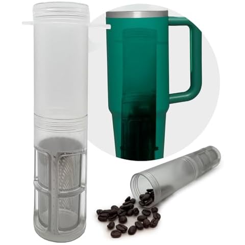 Cold Brew Coffee Filter Insert for Wide Mouth Bottles. Compatible with Stanley Cup, Hydro Flask, Iron Flask, Takeya, ThermoFlask, and similar brands Cover