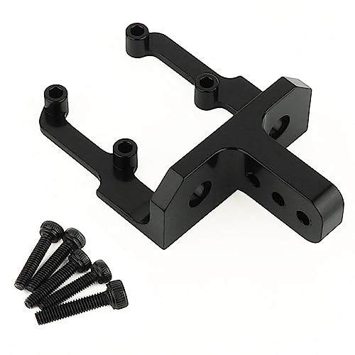 ZXYRC Aluminum Alloy Metal Servo Mount Stand Heighten Mount for 1/10 RC Crawler Car Axial SCX10 II 90046 AR44 and SCX10 Pro Axle Upgrade Parts (Black)