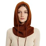 Material: cálido gorro de invierno con capucha hecho de poliéster y acrílico de alta calidad, mano suave, textura fina, transpirable, resistente al calor y al frío. Te mantiene caliente durante tu viaje de invierno.