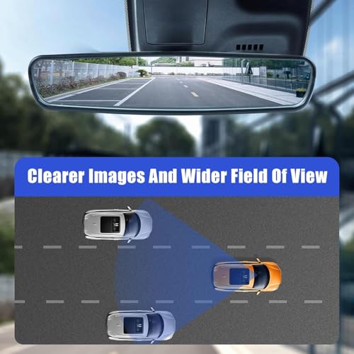 Rear View Mirror,10.5” Universal Rearview Mirror Thickened Anti-glare HD, Compatible with Toyota Honda Civic Accord Nissan Chevrolet Ford F150 Focus Jeep Subaru Hyundai Kia Mazda Buick and More by VINLUNM - Image 4