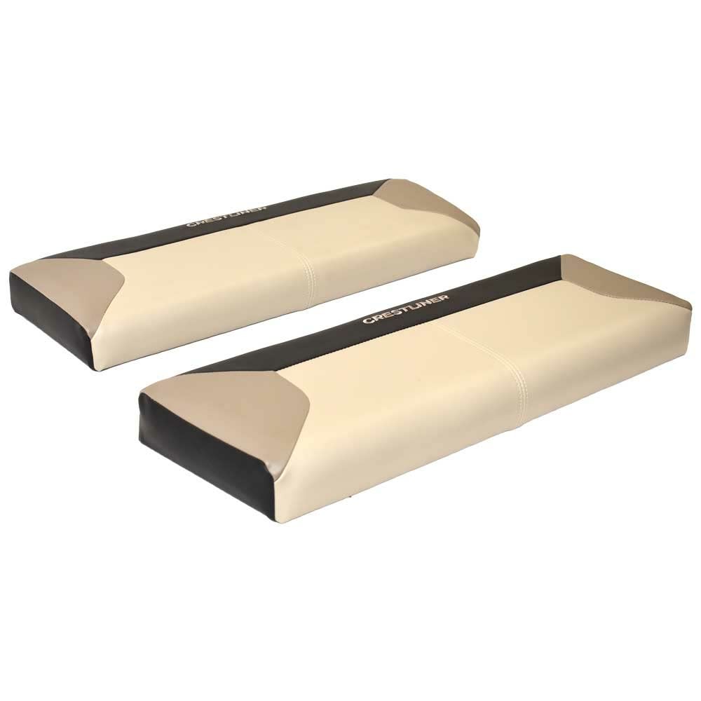 Crestliner 1650 Boat Backrest Cushion Set 2279637 | Beige Black