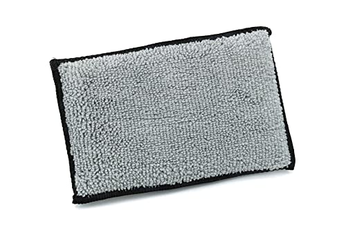 Scrub Ninja - Interior Scrubbing Sponge (5”X3”) For Leather, Plastic, Vinyl And Upholstery Cleaning (White/Gray) #TOP3