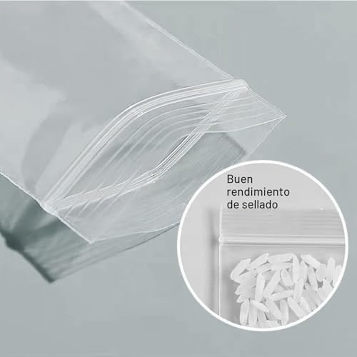 Miniatura 6 de Nutabevr 400 Pcs Bolsas De Plástico Transparentes Resellables, Con Cierre Zip, Bolsa Reutilizable Con Autocierre, Aplican A Chuches, Bombones, Accesorios Etc