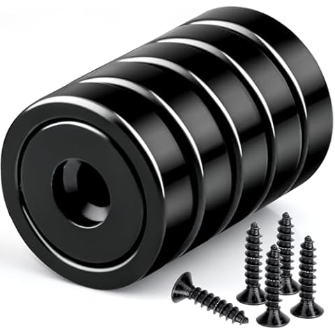20MM Super Strong Round Cup Neodymium Magnet Heavy Duty,5Pack Ring Rare Earth Magnets Cover