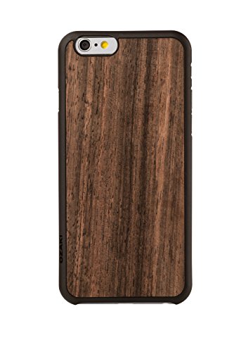 Ozaki OC556EB 0.3 Wood luxuriöse dünne Schutzhülle mit Holzrückseite inkl. Displayschutzfolie für Apple iPhone 6 / 6S ebony Cover