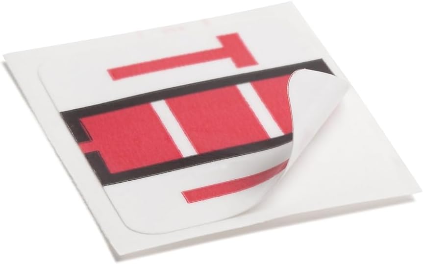 Smead 67090 A-Z Color-Coded Bar-Style End Tab Labels Letter T Red 500/Roll
