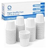Vakly Paper Souffle Cups 0.75 oz (Pack of 250) – Disposable Portion Cups for Medicine, Pills, Condiments, Food Tasting & Dessert Samples