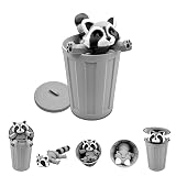 MAVLENT 3D Printed Raccoon Animals Toys - Fidget Toys with Trashcan, Home Office Decor for Adults...