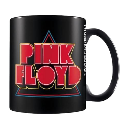 [Pink Floyd] (ピンク・フロイド) オフィシャル商品 Retro Logo マグ セラミック マグカップ コップ (ワンサイズ) (レッド)