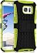 Produktbild ONEFLOW Tank Case kompatibel mit Samsung Galaxy S7 Edge - Hülle Outdoor stoßfest, Handyhülle mit Ständer, Handy Hardcase Panzerhülle, Grün