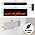 Westinghouse 50 Inch Electric Fireplace Heater, Compatible with Alexa & Google Home, Wall Mount or in-Wall Recessed Fireplace Insert, 24 Hour Timer, Color Changing Flames, 750W/1500W Indoor Heater