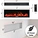 Westinghouse 50 Inch Electric Fireplace Heater, Compatible with Alexa & Google Home, Wall Mount or in-Wall Recessed Fireplace Insert, 24 Hour Timer, Color Changing Flames, 750W/1500W Indoor Heater
