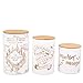 Harry Potter Marauder's Map Porcelain 3 Piece Canister Set - Three Sizes with Gold Marauders Map Design