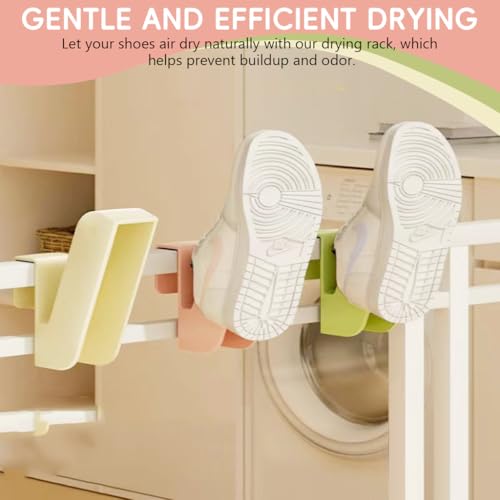 Image of Zibuyu Shoe Drying Rack for Footwear, Space-Saving Hanging Organizer with Non Slip Hooks, Lightweight Durable Shoe Care & Accessories Holder for Slippers Leather Shoes Heels and Sandals