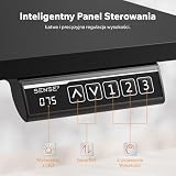 SENSE7 Biurko Elektryczne z Regulacją 72-118 cm 120x60 cm Czarne