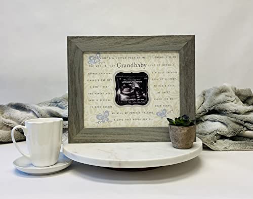 Little Grandbaby Poem Sentiment Ultrasound/Sonogram Frame For Grandparents Pregnancy Reveal Announcing New Grandchild #TOP3