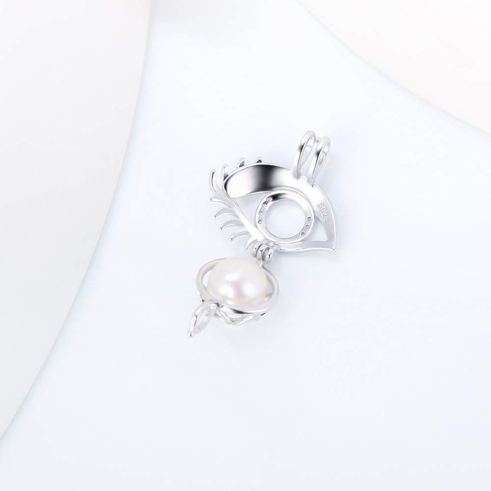 Eye Cage Pendants for Pearl Jewelry Making Sterling Silver, Design Cage Pendants for Women